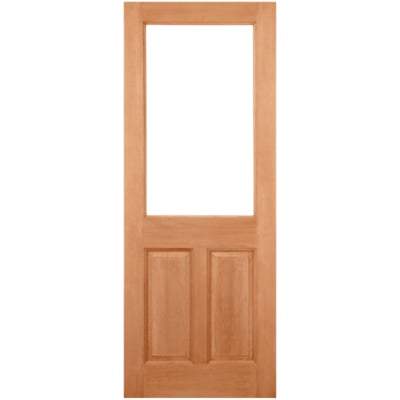 2XG Hardwood M&T 1 Double Glazed Clear Light Panel External Door - All Sizes
