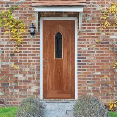 Westminster Hardwood M&T 1 Double Glazed Lead Light Panel External Door - 1981mm x 762mm