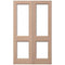 Hemlock 2XGG 4 Unglazed Light Panels Pair External Doors - All Sizes