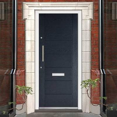 Modica Grey GRP Pre-Finished External Door - 2032mm x 813mm