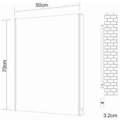 Weeton Reversible Mirror w/ LED Side Lights - 700 x 500mm