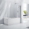 Aquaglass 6mm Frameless Bath Screen with 4 Folding Panels - 1500mm x 965mm