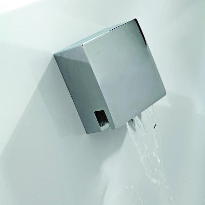 Cube Square Cascade Chrome Bath Filler - (requires valve to operate)