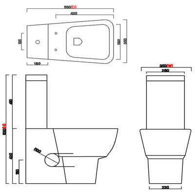 Cubix Cistern for Close Coupled Toilet