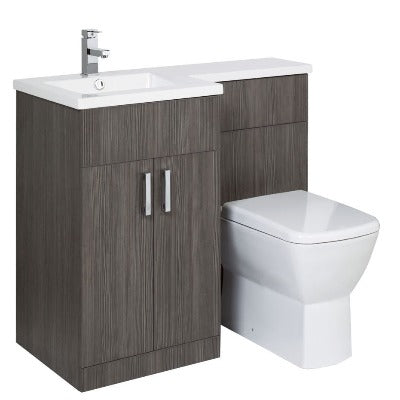 Aquatrend Petite WC Unit, Base Unit & Basin - All Colours
