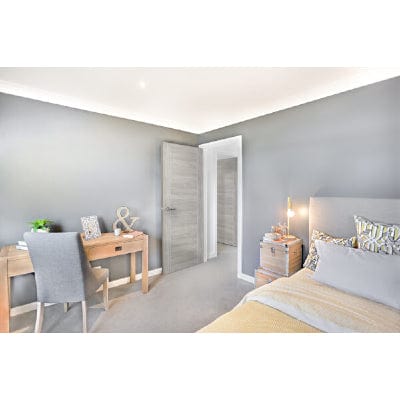White Grey Laminate Forli Door