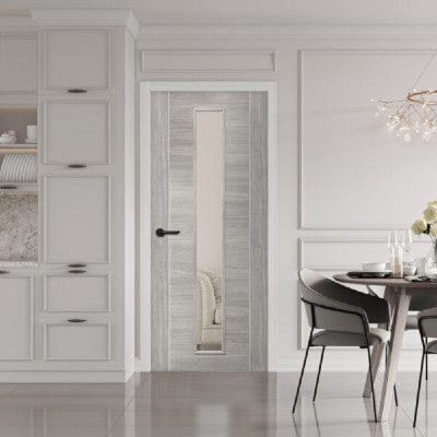White Grey Forli Internal Laminate Clear Glass Door