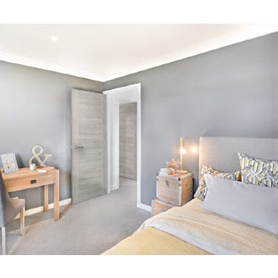 White Grey Forli Internal Laminate Fire Door