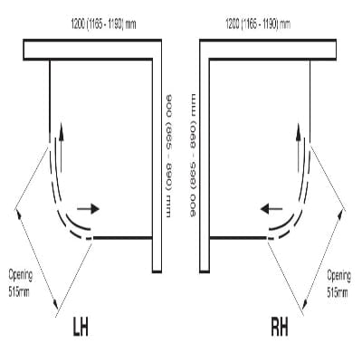 Identiti 2 Door Shower Quadrant