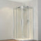 Frameless Curved Quadrant Shower Enclosure w/ Cut-Out Top Panel & 2 Sliding Doors