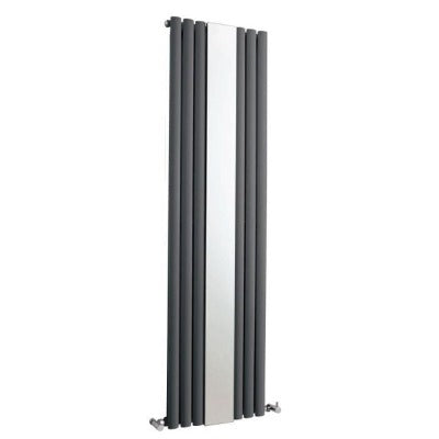 Moda Vertical Aqua Steel Radiator with Mirror - All Sizes