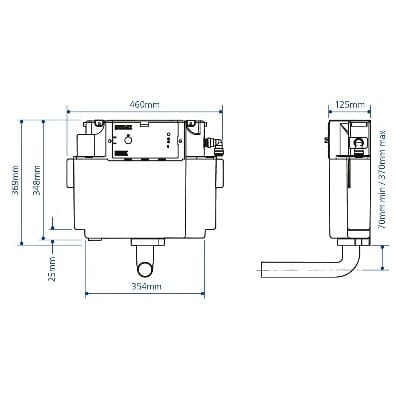 Concealed Cistern with Side Inlet