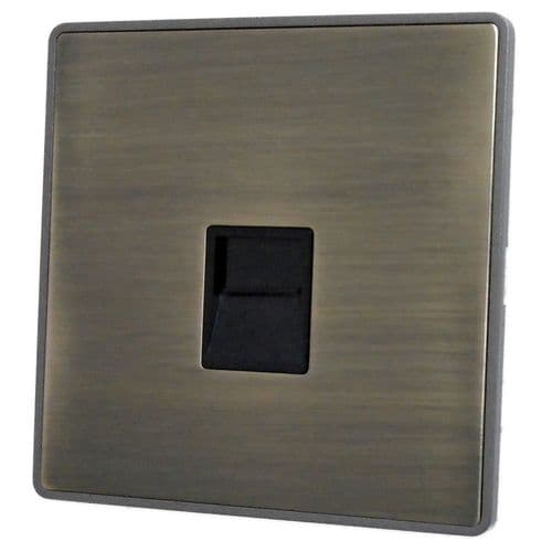 Caradok Screwless Premium Vintage Brass Metal 1 Gang Master BT Telephone Socket