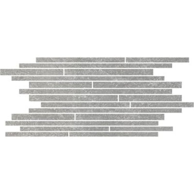 Fashion Stone Light Grey Thin Muretto Mosaic Tile (Matt Finish) (6 per Box)