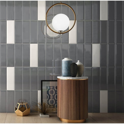 Subway Dark Grey Bevel Décor
