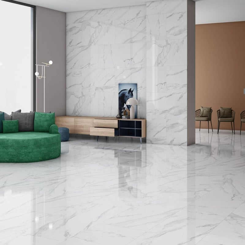 Tech-Marble White Statuario (Honed Finish) - All Sizes