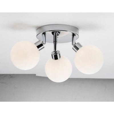 Geo Round Frosted Glass Triple Spotlight