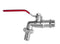 Garden Lever Tap - 1/2 BSPM Inlet - 1/2 Barb Hose - Zinc Nickle Plated Bradas
