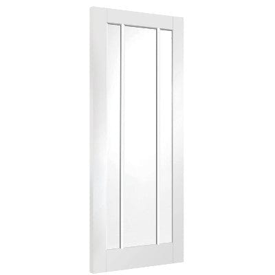 Worcester Internal White Primed Fire Door with Clear Glass - 1981 x 838 x 44mm