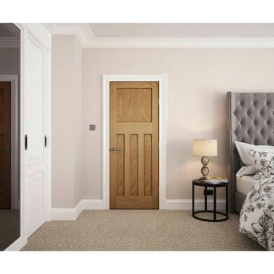 Edwardian Traditional Oak Panel Unfinished Internal Door - All Sizes