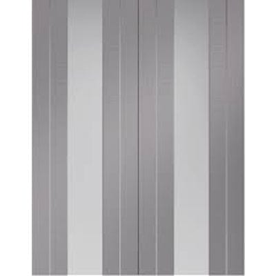 Forli Light Grey Pre-Finished Internal Door Pair (Clear Glass)