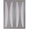 Verona Pre-Finished Internal Light Grey Door Pair (Clear Glass)