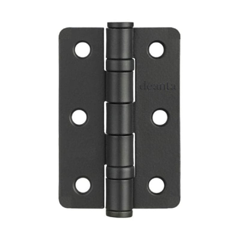 Deanta Black Steel BSEN1935 Pair Hinges - 76mm x 50mm x 2mm