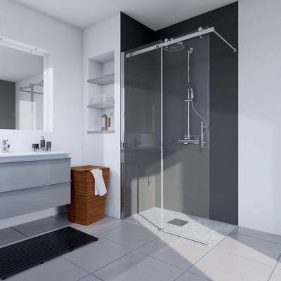 Urban Walk-in Chrome Sliding Shower Door - 1200 x 2000mm