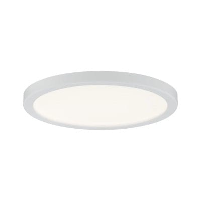 Areo Round LED Recessed Panel 120mm Warm White - White
