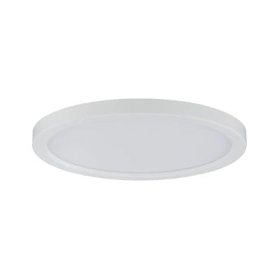 Areo Round LED Recessed Panel 120mm Warm White - White
