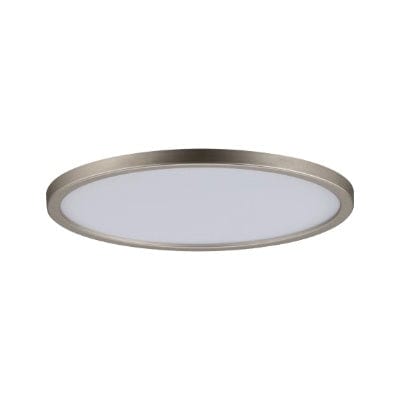 Areo Round LED Recessed Panel 180mm Warm White - Nickel