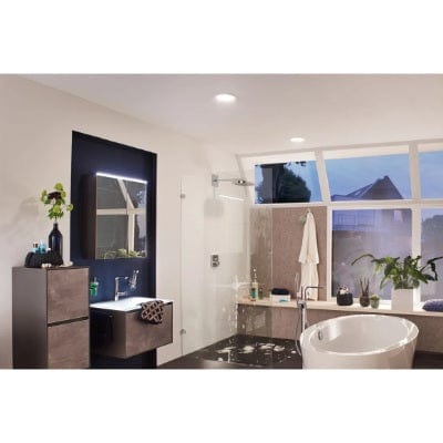Areo Round LED Recessed Panel 180mm Warm White Dimmable - White