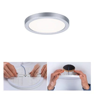 Areo VariFit Round LED Recessed Panel 118mm Neutral White - Chrome