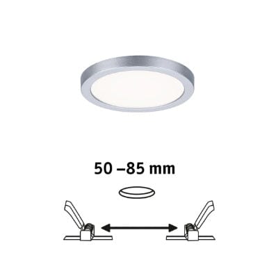 Areo VariFit Round LED Recessed Panel 118mm Neutral White - Chrome