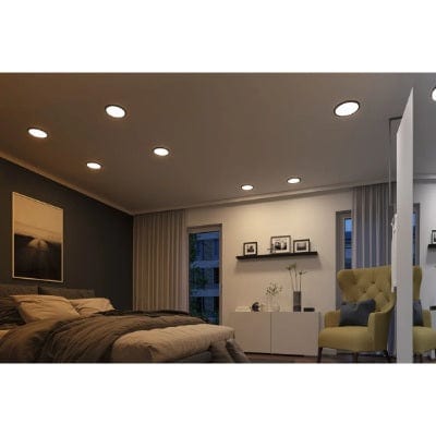 Areo VariFit Round LED Recessed Panel 175mm 3 Step Dim To Warm - Black
