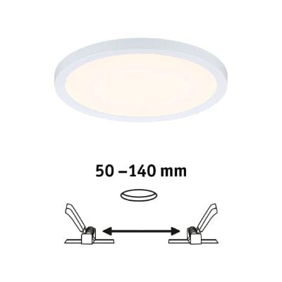 Areo VariFit Round LED Recessed Panel 175mm 3 Step Dim To Warm - White