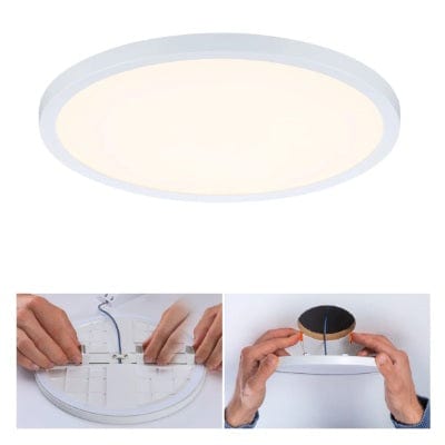 Areo VariFit Round LED Recessed Panel 230mm Warm White - White