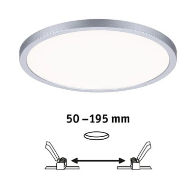 Areo VariFit Round LED Recessed Panel 230mm Neutral White - Chrome
