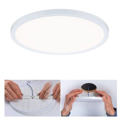 Areo VariFit Round LED Recessed Panel 175mm Warm White Dimmable - White