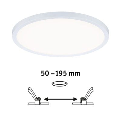 Areo VariFit Round LED Recessed Panel 230mm Neutral White - White