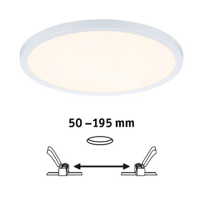 Areo VariFit Round LED Recessed Panel 230mm 3 Step Dim To Warm - White