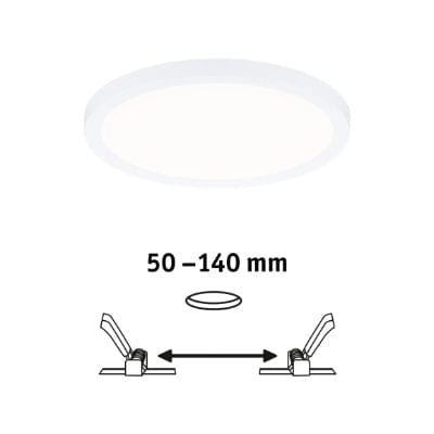 Areo VariFit Round LED Recessed Panel 175mm Neutral White Dimmable - White