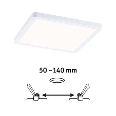 Areo VariFit Square LED Recessed Panel 175x175mm Neutral White - White