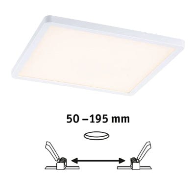 Areo VariFit Square LED Recessed Panel Smart Home Zigbee 230x230mm Tunable White - White