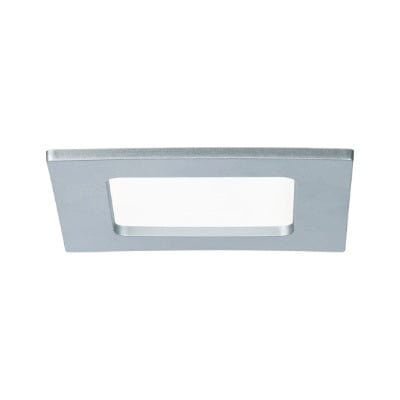 Square LED Recessed Panel IP44 115x115mm Neutral White - Chrome