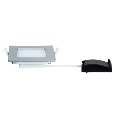 Square LED Recessed Panel IP44 115x115mm Neutral White - Chrome