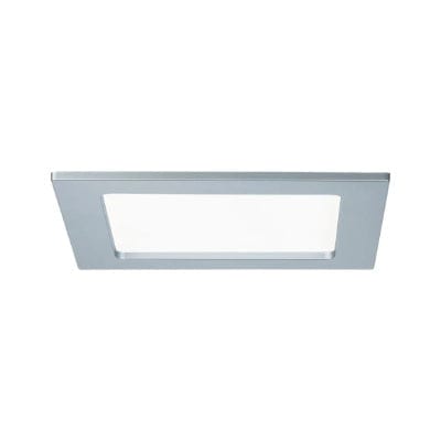 Square LED Recessed Panel IP44 165x165mm Neutral White - Chrome