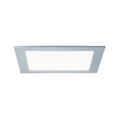 Square LED Recessed Panel IP44 220x220mm Neutral White - Chrome