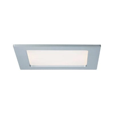 Square LED Recessed Panel IP44 165x165mm Warm White - Chrome