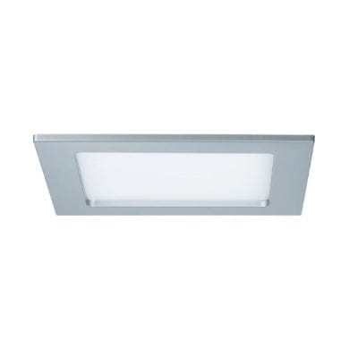 Square LED Recessed Panel IP44 165x165mm Warm White - Chrome